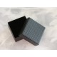 Boîte emballage cadeau matelassée noir 7.3 x 7.3 x 3.5 cm